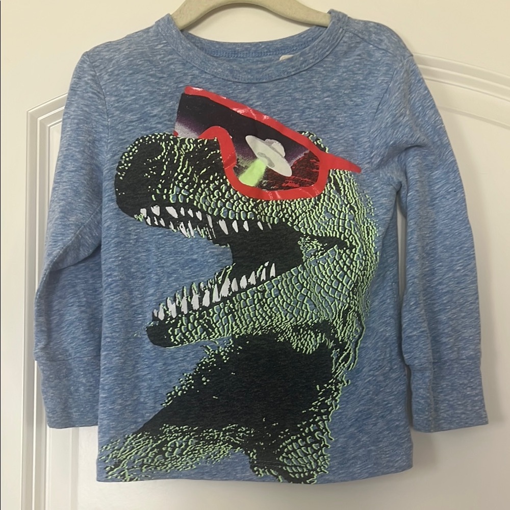 Crewcuts | (2) Blue Dinosaur Graphic Kids Shirt